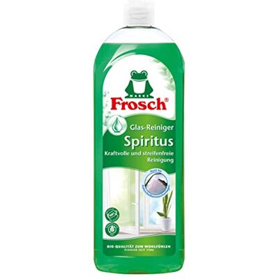 FROSCH Spiritus Nettoyant pour vitres – Brillance parfaite sans traces – pour la maison, les surfaces et les vitres de voiture 750 ml FROSCH Spiritus Nettoyant pour vitres – Brillance parfaite sans traces – pour la maison, les surfaces et les vitres de voiture 750 ml