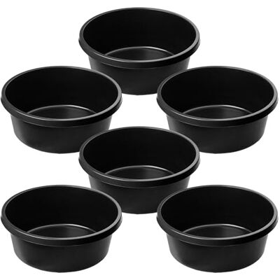 KADAX Seau à mortier rond en plastique avec poignées Pour chantier de construction, jardin, eau, ciment, nettoyage (6, 14 l) KADAX Seau à mortier rond en plastique avec poignées Pour chantier de construction, jardin, eau, ciment, nettoyage (6, 14 l)