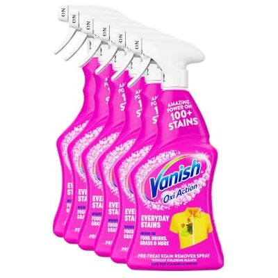 Vanish Oxi Action – Spray multi-taches pour vêtements et tissus colorés 500 ml chacun Lot de 6 6 x 500 ml Spray pré-traitement sans eau de Javel au chlore Vanish Oxi Action – Spray multi-taches pour vêtements et tissus colorés 500 ml chacun Lot de 6 6 x 500 ml Spray pré-traitement sans eau de Javel au chlore