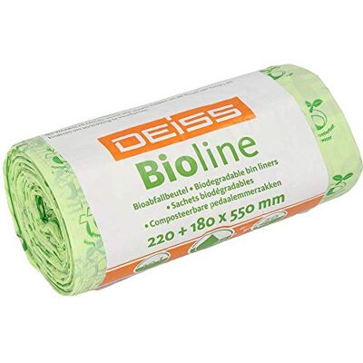 Deiss Bioline Lot de 20 sacs poubelle compostables 10 l Deiss Bioline Lot de 20 sacs poubelle compostables 10 l