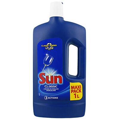 Sun Liquide de Rinà §age Lave-Vaisselle Classique 3 Actions Anti-Traces, Brillance et Séchage, 1Litre Sun Liquide de Rinà §age Lave-Vaisselle Classique 3 Actions Anti-Traces, Brillance et Séchage, 1Litre