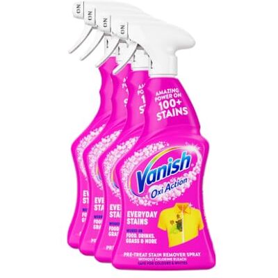Vanish Oxi Action Lot de 4 vaporisateurs pré-traitants 500 ml Détachant pour tissus colorés Vanish Oxi Action Lot de 4 vaporisateurs pré-traitants 500 ml Détachant pour tissus colorés