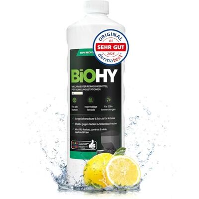 BIOHY Nettoyant pour robots aspirateurs (1 bouteille de 1 litre), spécialement conçu pour les stations de nettoyage, prolonge la durée de vie de la station d'aspiration BIOHY Nettoyant pour robots aspirateurs (1 bouteille de 1 litre), spécialement conçu pour les stations de nettoyage, prolonge la durée de vie de la station d'aspiration