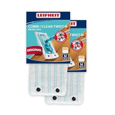Leifheit Lot de 2 Housses Clean Twist ou Combi M Micro Duo, Housse de Rechange en Microfibres pour Balai à Plat Combi, Housse absorbante pour Balai serpillère Leifheit Lot de 2 Housses Clean Twist ou Combi M Micro Duo, Housse de Rechange en Microfibres pour Balai à Plat Combi, Housse absorbante pour Balai serpillère