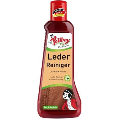 Poliboy Nettoyant pour cuir – Produit d'entretien pour le cuir lisse et le daim – Sans rinçage – 1 x 200 ml – Fabriqué en Allemagne Poliboy Nettoyant pour cuir – Produit d'entretien pour le cuir lisse et le daim – Sans rinçage – 1 x 200 ml – Fabriqué en Allemagne