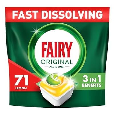 Fairy Original All in One Tablettes pour lave-vaisselle Citron, 71 pc Fairy Original All in One Tablettes pour lave-vaisselle Citron, 71 pc