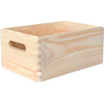 Creative Caisse Bois Rangement 30 x 20 x 14 cm (+/- 1cm) Boîte de Rangement Bois avec Poignées Boite Rangement Cuisine Caisse de Rangement Bureau Casier de rangement Creative Caisse Bois Rangement 30 x 20 x 14 cm (+/- 1cm) Boîte de Rangement Bois avec Poignées Boite Rangement Cuisine Caisse de Rangement Bureau Casier de rangement