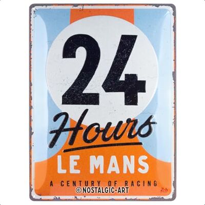 ART Plaque rétro, 30 x 40 cm, 24h Le Mans – A Century of Racing – Idée cadeau pour fans de moteur, Official License Product (OLP), en métal, design vintage ART Plaque rétro, 30 x 40 cm, 24h Le Mans – A Century of Racing – Idée cadeau pour fans de moteur, Official License Product (OLP), en métal, design vintage