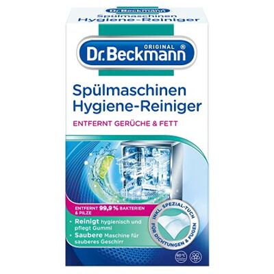 Dr. Beckmann Nettoyant hygiénique pour lave-vaisselle, poudre citron, élimine résidus, graisse et odeurs désagréables Chiffon de nettoyage spécial 75 g Dr. Beckmann Nettoyant hygiénique pour lave-vaisselle, poudre citron, élimine résidus, graisse et odeurs désagréables Chiffon de nettoyage spécial 75 g
