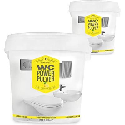 URBAN FOREST Mousse WC Power en poudre avec parfum frais d'agrumes, lot économique de 2 x 1 kg URBAN FOREST Mousse WC Power en poudre avec parfum frais d'agrumes, lot économique de 2 x 1 kg