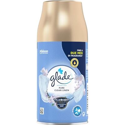 Glade (Brise) Lot de 3 recharges en spray automatique Parfum d'ambiance Pure Clean Linen, 3 x 269 ml Glade (Brise) Lot de 3 recharges en spray automatique Parfum d'ambiance Pure Clean Linen, 3 x 269 ml