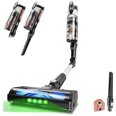 Cecotec Aspirateur sans fil Conga Rockstar S30 Neo Ultra léger 2,5 kg, 80 AW, moteur BLDC, 240 W, HairLess Brush, Green Detect, batterie 45 min, tube ErgoFlex pour un nettoyage rapide sans effort à la Cecotec Aspirateur sans fil Conga Rockstar S30 Neo Ultra léger 2,5 kg, 80 AW, moteur BLDC, 240 W, HairLess Brush, Green Detect, batterie 45 min, tube ErgoFlex pour un nettoyage rapide sans effort à la