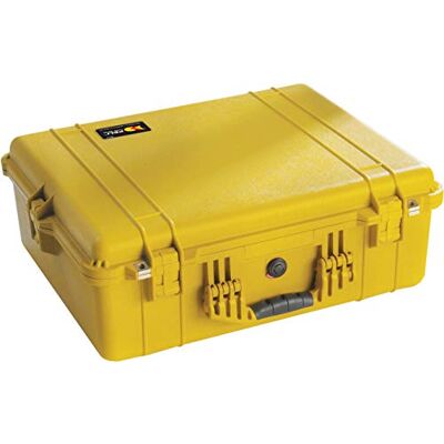 PELI 1600 valise antichoc pour engins sensibles, IP67 étanche à l'eau et à la poussière, capacité de 46L, fabriquée en Allemagne, sans mousse, jaune PELI 1600 valise antichoc pour engins sensibles, IP67 étanche à l'eau et à la poussière, capacité de 46L, fabriquée en Allemagne, sans mousse, jaune