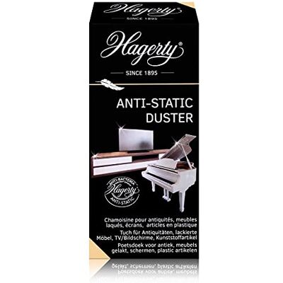 Hagerty Anti Static Duster Chiffon de nettoyage antistatique 36x30 cm Tissu 100% coton imprégné I Chamoisine efficace pour les antiquités, les meubles laqués, ecrans et autres objets précieux Hagerty Anti Static Duster Chiffon de nettoyage antistatique 36x30 cm Tissu 100% coton imprégné I Chamoisine efficace pour les antiquités, les meubles laqués, ecrans et autres objets précieux