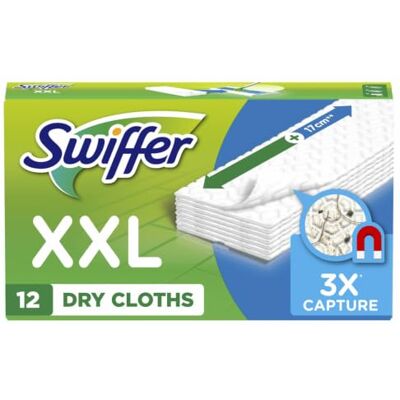 Swiffer Dry Maxi XXL Lot de 12 lingettes de nettoyage pour sol Swiffer Dry Maxi XXL Lot de 12 lingettes de nettoyage pour sol