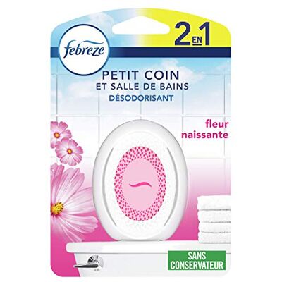 Febreze Petit Coin et Salle de Bains, 1 x 7.5ml, Désodorisant WC, élimine les Odeurs et Rafraîchit L’intérieur, Fleur Naissante Febreze Petit Coin et Salle de Bains, 1 x 7.5ml, Désodorisant WC, élimine les Odeurs et Rafraîchit L’intérieur, Fleur Naissante