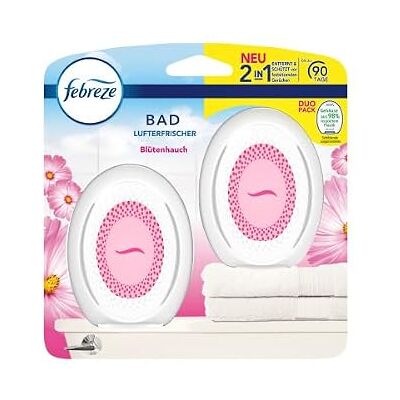 Febreze Lenor Désodorisant de salle de bain Duo pour lutter et prévenir les odeurs en continu Febreze Lenor Désodorisant de salle de bain Duo pour lutter et prévenir les odeurs en continu