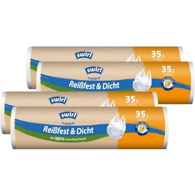 Swirl Lot de 4 sacs de transport 35 l (15 pièces/rouleau) Swirl Lot de 4 sacs de transport 35 l (15 pièces/rouleau)