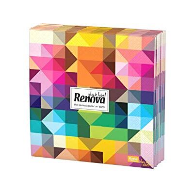 Renova Lot de 20 serviettes en papier ultra absorbantes 110 g Renova Lot de 20 serviettes en papier ultra absorbantes 110 g
