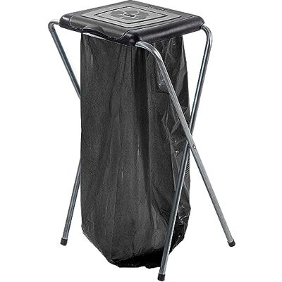 KADAX Support sacs poubelles pour un tri sélectif, solide, avec couvercle en plastique (individuel, noir) KADAX Support sacs poubelles pour un tri sélectif, solide, avec couvercle en plastique (individuel, noir)