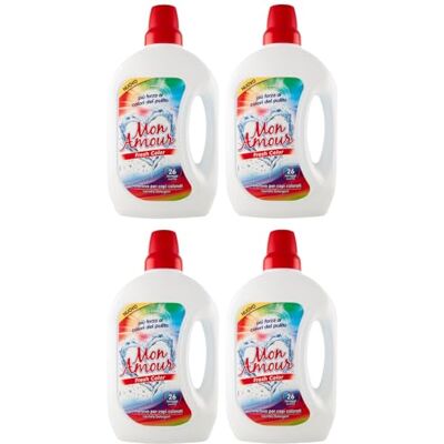 Felce Azzurra Mon Amour Fresh Color Detersivo Lot de 4 lessives liquides pour vêtements colorés 26 lavages 1,560 l Felce Azzurra Mon Amour Fresh Color Detersivo Lot de 4 lessives liquides pour vêtements colorés 26 lavages 1,560 l