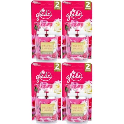Glade Sense and Spray Lot de 8 recharges Rose et meringue 18 ml Glade Sense and Spray Lot de 8 recharges Rose et meringue 18 ml