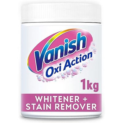 Vanish détachant pour vêtements Oxi Action Powder, dissolvant pour vêtements avec un pouvoir de blanchiment supplémentaire Vanish détachant pour vêtements Oxi Action Powder, dissolvant pour vêtements avec un pouvoir de blanchiment supplémentaire