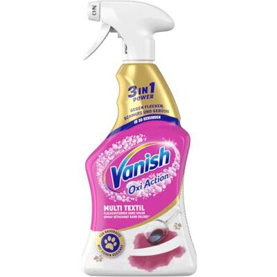 Vanish Nettoyant multi-textiles pour tapis, canapés, rideaux et sièges de voiture – 1 x 660 ml – Spray nettoyant pour tissus d'ameublement contre la saleté et les odeurs pour une application ciblée Vanish Nettoyant multi-textiles pour tapis, canapés, rideaux et sièges de voiture – 1 x 660 ml – Spray nettoyant pour tissus d'ameublement contre la saleté et les odeurs pour une application ciblée