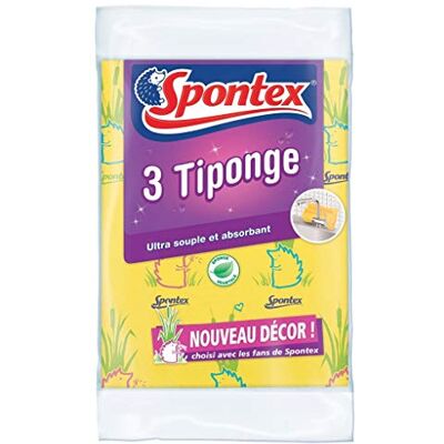 Éponge Tissu Doux Triple Spontex - Éponge de Nettoyage Éponge Tissu Doux Triple Spontex - Éponge de Nettoyage
