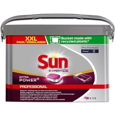 Sun Tablettes extra puissantes tout-en-1 pour lave-vaisselle pour un nettoyage sans effort, tablettes pour lave-vaisselle pour une brillance éclatante, 175 tablettes Sun Tablettes extra puissantes tout-en-1 pour lave-vaisselle pour un nettoyage sans effort, tablettes pour lave-vaisselle pour une brillance éclatante, 175 tablettes