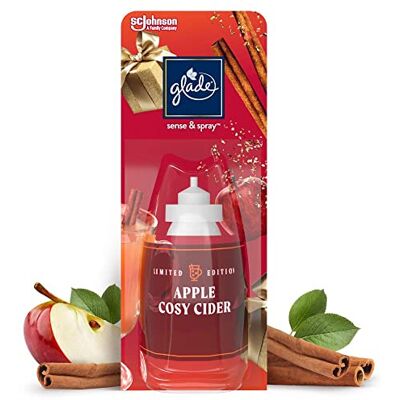 Glade Sense & Spray Lot de 8 recharges de désodorisant, spray d'ambiance activé par le mouvement et éliminateur d'odeurs pour la maison, parfum de Noël, cidre de pomme, 8 recharges (8 x 18 ml), l'emballage peut varier Glade Sense & Spray Lot de 8 recharges de désodorisant, spray d'ambiance activé par le mouvement et éliminateur d'odeurs pour la maison, parfum de Noël, cidre de pomme, 8 recharges (8 x 18 ml), l'emballage peut varier