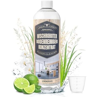 URBAN FOREST Nettoyant concentré pour sols durs et robot nettoyeur sans bandes, 1 l, avec doseur, à la citronnelle URBAN FOREST Nettoyant concentré pour sols durs et robot nettoyeur sans bandes, 1 l, avec doseur, à la citronnelle