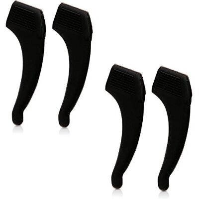 kwmobile Crochets d'oreille lunettes Set 4x crochet d'oreille L antidérapant en silicone Sangle pour lunettes noir kwmobile Crochets d'oreille lunettes Set 4x crochet d'oreille L antidérapant en silicone Sangle pour lunettes noir
