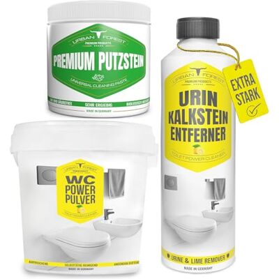 URBAN FOREST Kit économique mousse WC + pierre de nettoyage + décapant urinaire URBAN FOREST Kit économique mousse WC + pierre de nettoyage + décapant urinaire