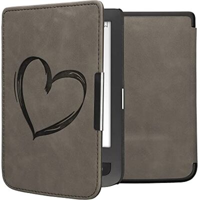 kwmobile Étui compatible avec Pocketbook Touch Lux 3/Basic Lux/Basic Touch 2 coque Étui à rabat magnétique tabletteeReader similicuir gris kwmobile Étui compatible avec Pocketbook Touch Lux 3/Basic Lux/Basic Touch 2 coque Étui à rabat magnétique tabletteeReader similicuir gris