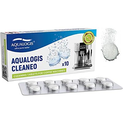 Pure Aqualogis Cleaneo Lot de 10 tablettes de nettoyage pour toutes les machines à café 2 g chacune Pure Aqualogis Cleaneo Lot de 10 tablettes de nettoyage pour toutes les machines à café 2 g chacune