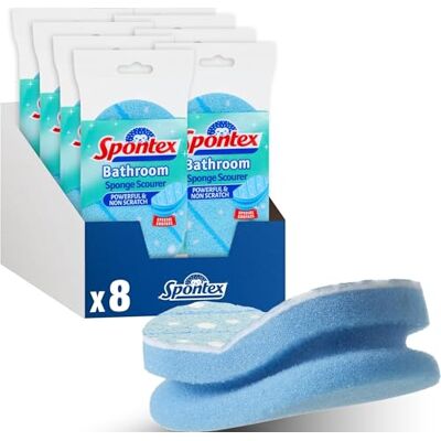 Éponges pour salle de bain non-grattantes Spontex - Pack de 8 Éponges pour salle de bain non-grattantes Spontex - Pack de 8