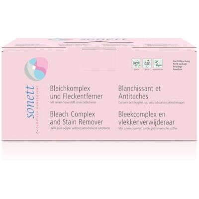 Sonett Colle de blanchiment et détachant pour tous les textiles lavables et couleurs en coton, lin, chanvre et tissus mélangés, 5 kg Sonett Colle de blanchiment et détachant pour tous les textiles lavables et couleurs en coton, lin, chanvre et tissus mélangés, 5 kg