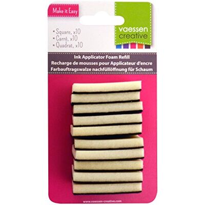 Creative Lot de 10 mousses de rechange pour applicateur d'encre, noir, 3,5 x 4,5 x 0,5 cm Creative Lot de 10 mousses de rechange pour applicateur d'encre, noir, 3,5 x 4,5 x 0,5 cm
