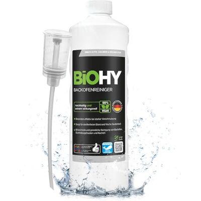 BIOHY Nettoyant pour four Dégraissant Flacon de 1 l Dissout les incrustations brûlées et la graisse dans le four, le micro-ondes et le barbecue, ne convient pas aux intérieurs BIOHY Nettoyant pour four Dégraissant Flacon de 1 l Dissout les incrustations brûlées et la graisse dans le four, le micro-ondes et le barbecue, ne convient pas aux intérieurs