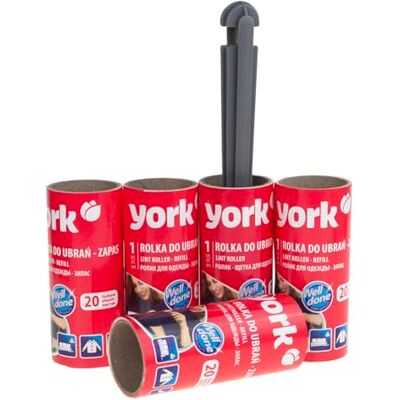 York Rouleau anti-peluches pour vêtements, chaque rouleau dispose de 20 feuilles (rouleaux de vêtements avec 4 cartouches ) York Rouleau anti-peluches pour vêtements, chaque rouleau dispose de 20 feuilles (rouleaux de vêtements avec 4 cartouches )
