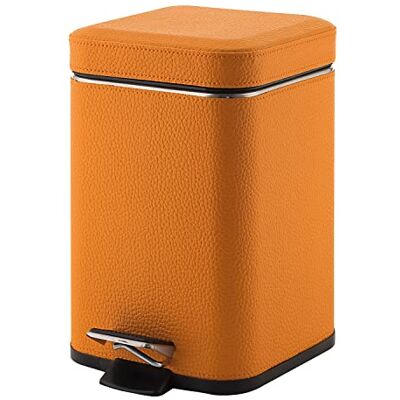 Gedy Argenta Panier de salle de bain carré en acier inoxydable, finition orange, capacité 3 litres, dimensions 16, 5 x 21,5 x 25 cm et poids 0,76 kg Gedy Argenta Panier de salle de bain carré en acier inoxydable, finition orange, capacité 3 litres, dimensions 16, 5 x 21,5 x 25 cm et poids 0,76 kg