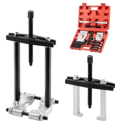 VEVOR Kit extracteur de roulements, 14 pièces, séparateur et séparateur de roulements avec étui, capacité de 5 T, avec mâchoires 50 à 70 mm, pour différentes tailles d'engrenages, poulies et volants VEVOR Kit extracteur de roulements, 14 pièces, séparateur et séparateur de roulements avec étui, capacité de 5 T, avec mâchoires 50 à 70 mm, pour différentes tailles d'engrenages, poulies et volants