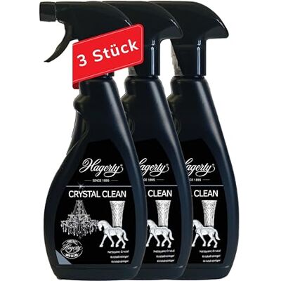 Hagerty Crystal Clean Lot de 3 sprays de nettoyant pour cristaux 500 ml I Nettoyant efficace pour lustres I Spray de nettoyage pour nettoyer et entretenir sans effort les lustres en verre cristal et Hagerty Crystal Clean Lot de 3 sprays de nettoyant pour cristaux 500 ml I Nettoyant efficace pour lustres I Spray de nettoyage pour nettoyer et entretenir sans effort les lustres en verre cristal et