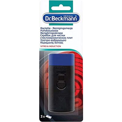 Dr. Beckmann Raclette Plaque Vitrocéramique & Induction + 3 lames Elimine les saletés tenaces et incrustées Contient 2 lames de rechange Lot de 2 Dr. Beckmann Raclette Plaque Vitrocéramique & Induction + 3 lames Elimine les saletés tenaces et incrustées Contient 2 lames de rechange Lot de 2