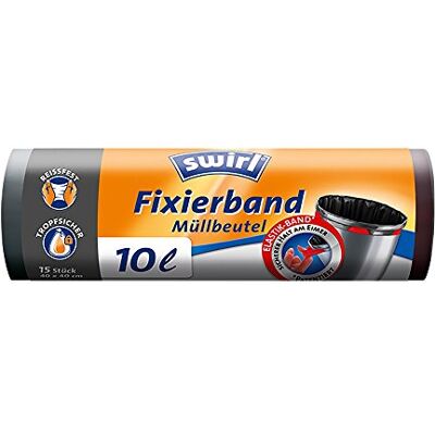 Swirl Sac poubelle avec ruban de fixation 10 litres (1 x 15 sacs) Swirl Sac poubelle avec ruban de fixation 10 litres (1 x 15 sacs)
