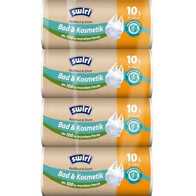 Swirl sac indéchirable et étanche poubelle pour salle de bain et cosmétiques 10 l (4 sacs) Swirl sac indéchirable et étanche poubelle pour salle de bain et cosmétiques 10 l (4 sacs)