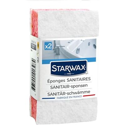 Starwax Lot de 2 Éponges Sanitaires - Éponge de Nettoyage Starwax Lot de 2 Éponges Sanitaires - Éponge de Nettoyage
