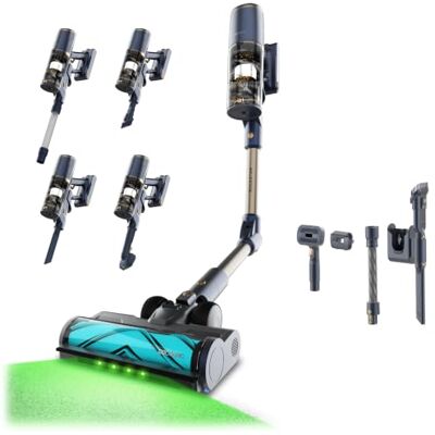 Cecotec Aspirateur sans fil Conga Rockstar RS100 Pet Flex Detect X-Treme 300 AW, 30 kPa sous pression, brosse sans poils XXL, buse pour poils d'animaux, tube articulé pliable Cecotec Aspirateur sans fil Conga Rockstar RS100 Pet Flex Detect X-Treme 300 AW, 30 kPa sous pression, brosse sans poils XXL, buse pour poils d'animaux, tube articulé pliable