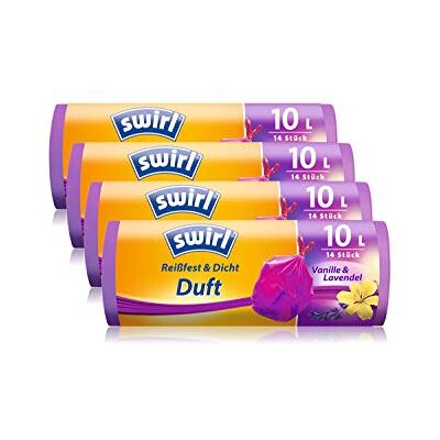 Swirl Lot de 4 rouleaux de 14 sachets de 14 sachets de 10 l Swirl Lot de 4 rouleaux de 14 sachets de 14 sachets de 10 l